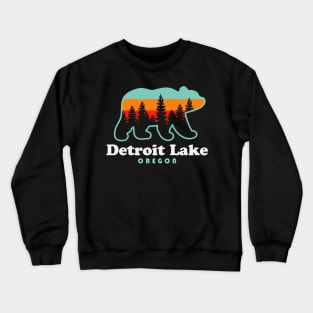 Detroit Lake Oregon Bear Retro Sunset Crewneck Sweatshirt